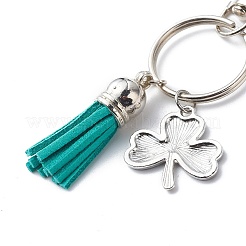 Saint Patrick's Day Alloy Enamel Clover & Hat Pendant Keychain&nbsp;KEYC-JKC00391