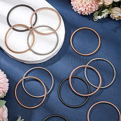 16Pcs 4 Colors Steel Wire Round Snake Chain Stretch Bracelets Set&nbsp;BJEW-BC0001-23