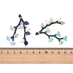 Glass Seed Beaded & Natural Gemstone Big Pendants&nbsp;PALLOY-MZ01388