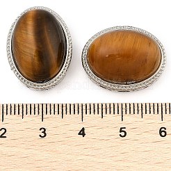 Natural Tiger Eye Multi-Strand Links&nbsp;KK-M304-02P-03