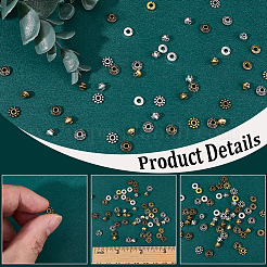 240Pcs 12 Styles Tibetan Style Alloy Spacer Beads&nbsp;TIBE-SC0002-59E