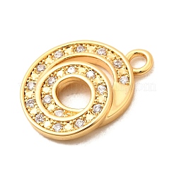 Brass Micro Pave Cubic Zirconia Pendants&nbsp;KK-C117-12G-G