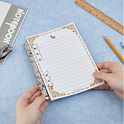 Iron Notebook 6-Ring Loose Leaf Book Binder Hinged Clamp&nbsp;FIND-WH0165-06B