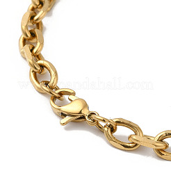 Ion Plating(IP) 304 Stainless Steel Cable Chain Necklaces&nbsp;NJEW-Z024-02G