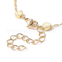 Brass Heart Link Bracelet Making&nbsp;AJEW-JB01150-05
