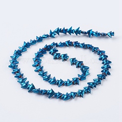 PVD Vacuum Plating Electroplate Non-magnetic Synthetic Hematite Beads Strands&nbsp;G-F534-G03