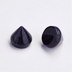 Synthetic Blue Goldstone Cabochons&nbsp;G-P287-B02