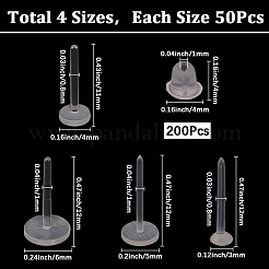Plastic/Resin Flat Round Stud Earring Findings&nbsp;KY-SP0001-46