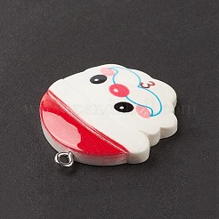 Christmas Theme Opaque Resin Pendants&nbsp;RESI-C021-01B