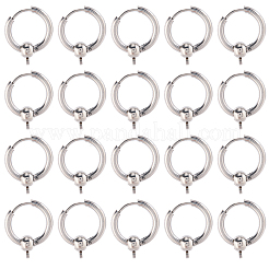 24Pcs 304 Stainless Steel Hoop Earring Findings&nbsp;FIND-SC0017-16B