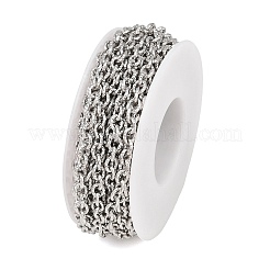 304 Stainless Steel Textured Cable Chains&nbsp;CHS-P028-08P