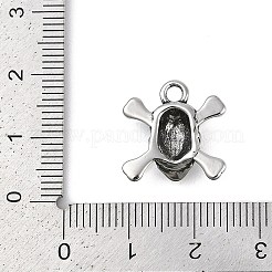 316 Surgical Stainless Steel Micro Pave Cubic Zirconia Pendants&nbsp;STAS-G349-40AS