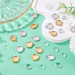 32Pcs 304 Stainless Steel Pendant Cabochon Settings&nbsp;STAS-TA0005-81
