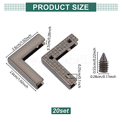20 Sets Zinc Alloy Purse Corner for Bag&nbsp;FIND-GO0003-66B