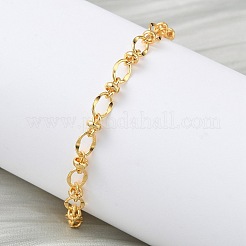 Brass Link Chain Bracelets for Women&nbsp;BJEW-B153-01G