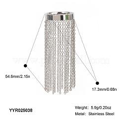 Exaggerated Fringe Stainless Steel Finger Rings with Simple Tassel Chain for Women&nbsp;EO0364