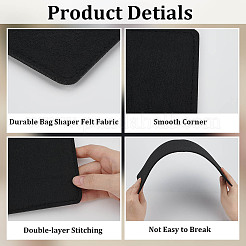 Felt Pad Rectangle Bag Bottom&nbsp;FIND-WH0149-85A