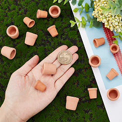 16Pcs 2 Style Mini Figuline Flowerpots&nbsp;DJEW-CA0001-16
