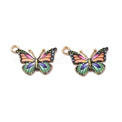 Light Gold Alloy Enamel Pendants&nbsp;ENAM-G210-02LG-08