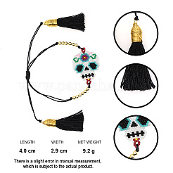 Halloween Glass Seed Beaded Link Bracelets&nbsp;KD0919-1