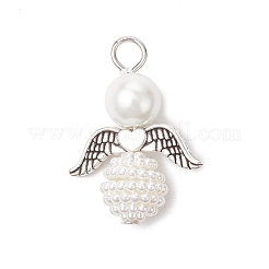6Pcs 6 Styles Acrylic Imitation Pearl & Glass Pearl Pendants&nbsp;PALLOY-JF04038