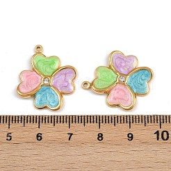 304 Stainless Steel Rhinestone Pendants&nbsp;STAS-P410-14G