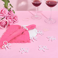 8Pcs Bowknot Imitation Pearl Acrylic Beaded Napkin Rings&nbsp;AJEW-PH01653