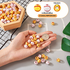 200Pcs 2 Colors Opaque Acrylic Round Beads&nbsp;SACR-BY0001-02
