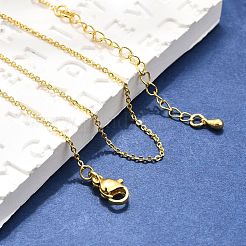 Brass Cable Chain Necklaces Making&nbsp;MAK-P011-01G
