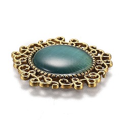 Hollow Retro Plastic Imitation Cat Eye Cabochons&nbsp;KK-Z004-01C-AG