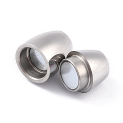 Tarnish Resistant 304 Stainless Steel Magnetic Clasps with Glue-in Ends&nbsp;STAS-F276-03P