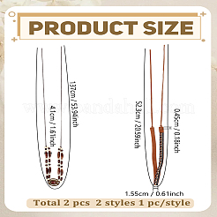 2Pcs 2 Styles Imitation Leather Southwestern Cowboy Hat Belt&nbsp;AJEW-LP0007-39
