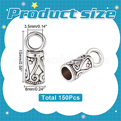 150Pcs Tibetan Style Zinc Alloy Cord End&nbsp;FIND-WR0012-60