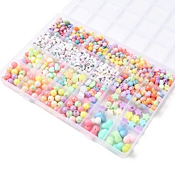 DIY Acrylic Beaded Stretch Bracelets Jewelry Kit&nbsp;DIY-FS0008-34