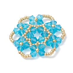 Glass Seed Beaded Pendants&nbsp;PALLOY-MZ01245-02