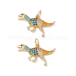 Rack Plating Brass Micro Pave Colorful Cubic Zirconia Pendants&nbsp;ZIRC-C040-48E-G