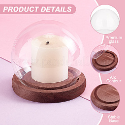 Round Glass Dome Cover&nbsp;LS-DIY-WH0060-20
