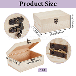 Wood Storage Boxes&nbsp;WOOD-WH0062-50B