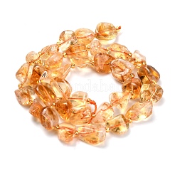Heated Natural Citrine Beads Strands&nbsp;G-L634-U01-01