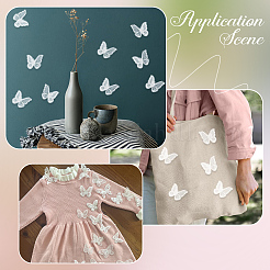 40Pcs 8 Styles Polyester Butterfly&nbsp;DIY-SP0006-25