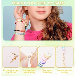 DIY Polymer Clay Stretch Charms Bracelets Making Kits&nbsp;DIY-YW0011-63