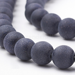 Synthetic Blue Goldstone Beads Strands&nbsp;G-T106-009A