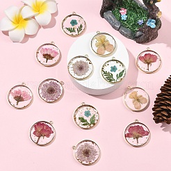 10Pcs 5 Colors Transparent Clear Epoxy Resin Pendants&nbsp;RESI-YW0005-03