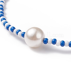 3Pcs 3 Style Shell Pearl & Glass Seed Beaded Necklaces Set for Women&nbsp;NJEW-JN03949