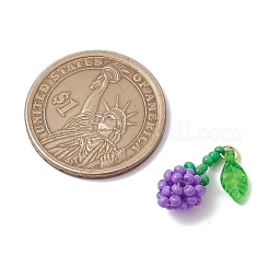 Glass Seed Beaded Rose Pendants&nbsp;PALLOY-MZ00627