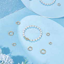 8Pcs 4 Styles Brass Spring Gate Rings&nbsp;KK-UN0005-59B