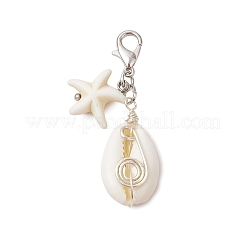 Natural Mixed Cowrie Shell Pendant Decorations&nbsp;HJEW-JM02922-02