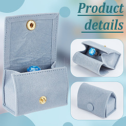 Bag Shaped Velveteen Ring Storage Boxes with Snap Button&nbsp;TP-WH0015-13C