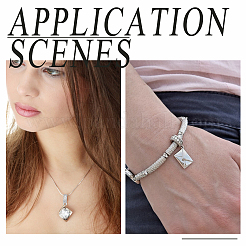 12Pcs Brass Micro Pave Clear Cubic Zirconia Tube Bails&nbsp;KK-HY0004-35P