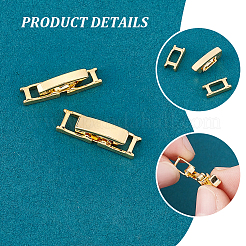 24Pcs 2 Styles Brass Fold Over Clasps&nbsp;KK-UN0003-11G